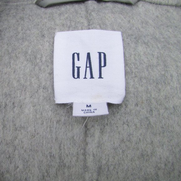 GAP heather gray wool blend coat M - Picture 8 of 8